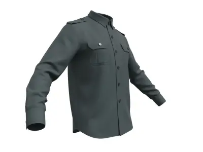 Military Shirt - Marvelous Designer 3D model