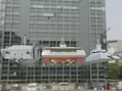 Low poly 3d Model of  vessels pack  Low-poly 3D model
