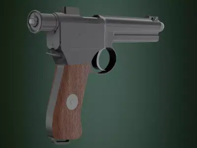 Roth-Steyr M1907 Low-poly 3D model purchase