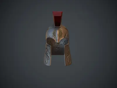 Greek Helmet Low-poly 3D model