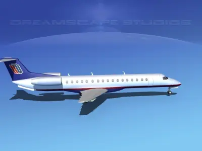 Embraer ERJ-145 United Express 3D model