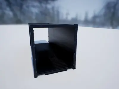 Shipping Container Set PBR Low-poly 3D model