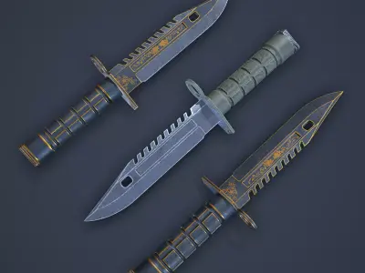 M9-Bayonet knife Low-poly 3D model