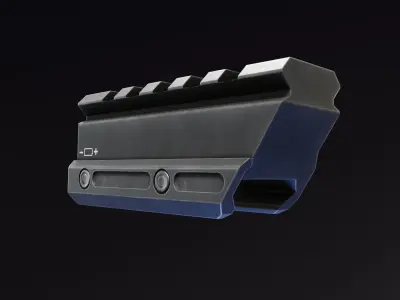 RSR Picatinny Raiser Low-poly 3D model
