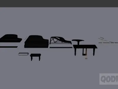 Piano 3D grand 3D model
