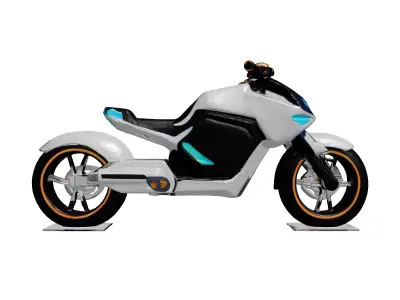 Futuristic Hoverbike Handlebar 3D Model 3D model purchase