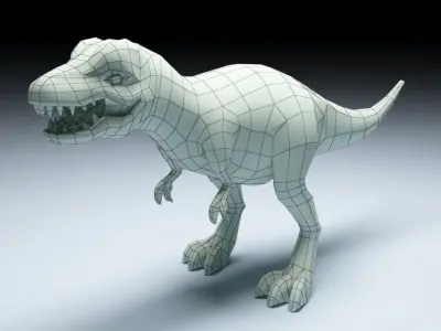 T- Rex Low Poly t-rex dinosaur Free low-poly 3D model