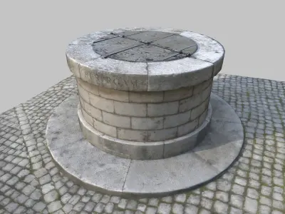 Water well Low-poly 3D model shop