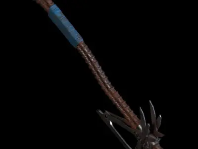 Post Apocalyptic Axe Low-poly 3D model