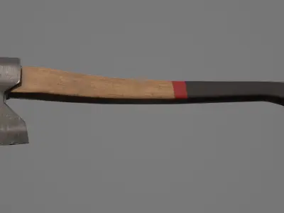 Simple Axe - Felling Hatchet Low-poly 3D model