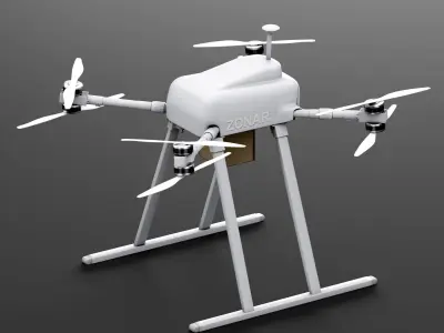 Drone PBR Low-poly 3D model