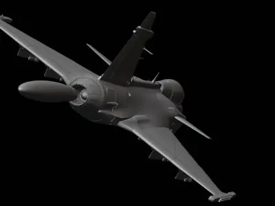Saab Jas Gripen Fighter Jet 3D model
