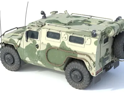 GAZ 2330 Tigr HMMWV Low-poly 3D model
