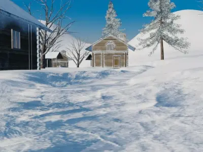 Winter Mountain Village 3D model by CG-Muse