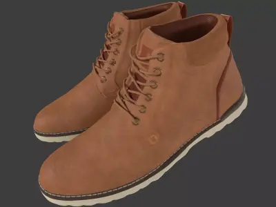 Leather Boots 3D model purchase