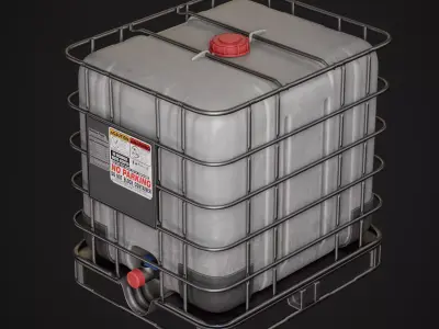 IBC Water Tank Low-poly 3D model