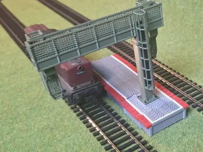 Deutsche Bahn Double Signal Bridge Mod1 1-87 FDM color 3D print model