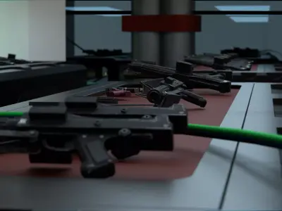 Star Wars DC 15 game ready weapon Low-poly 3D model