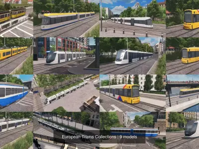 European Trams Collections 3D Model Pack