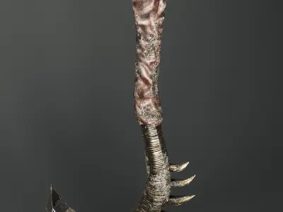 Astarte  War Axe and Dagger Low-poly 3D model