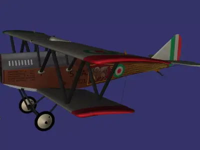 Ansaldo SVA 5 Low-poly 3D model