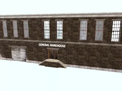 Old warehouse Low-poly 3D model purchase