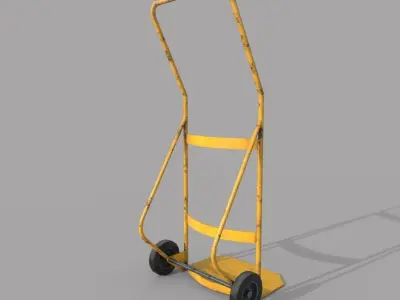 Hand Trolley Drumtruck  Low-poly 3D model