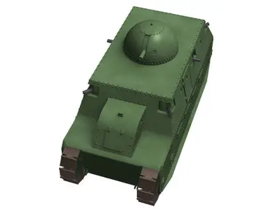 fiat2000 wwii tank 3D model