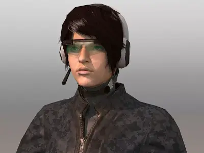 Female Scout Low-poly 3D model