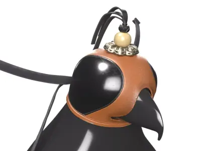 Falcon Dummy with Leather Hood 3D model purchase
