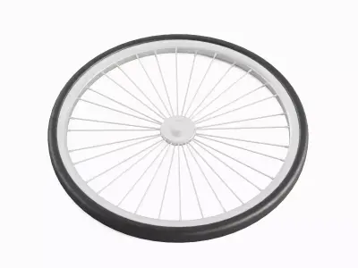 Bicycle Tire Set Low-poly 3D model