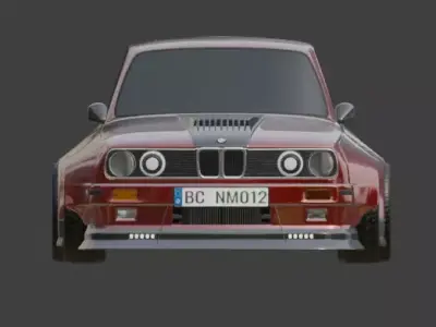 E30 Classic Vintage Car  3D model