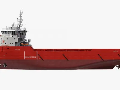 Ulstein PX105 Rem Hrist Platform Supply Vessel 3D model