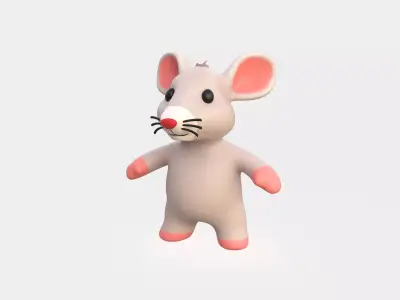 Little animal baby - Rat cute - Character027 Low-poly 3D model