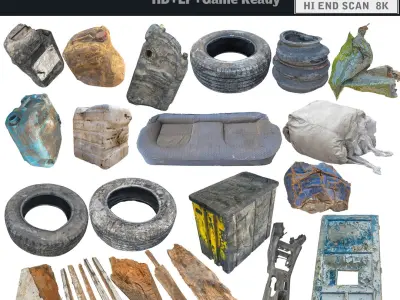 Canister Garbage Pack 21 3D model