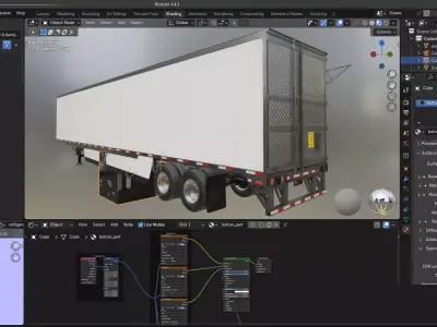 American Trailer 3D Model  3D model