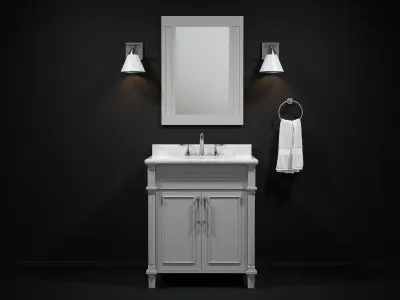 OVE Aberdeen 30 Dove Grey 3D model