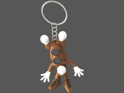  Cartoon Bulb Holder v2 Keychain 