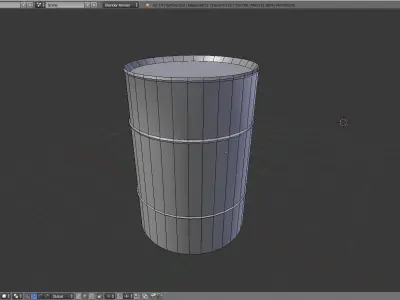 Industrial Metal Barrel Low-poly 3D model