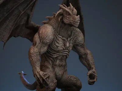 Draconid 2 Low-poly 3D model