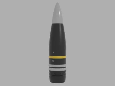 88mm Japanese HE-TF Low-poly 3D model