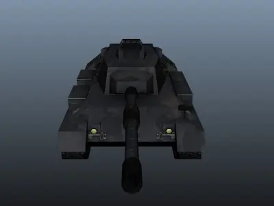 Simple Tank Low-poly 3D model by cerberus