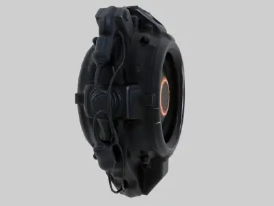 Futuristic Mechanical Turbine Core 3D model