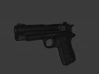 Colt M1911 Police Pistol Gun 3D model
