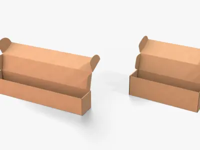 Mailer Boxes - Long Packaging Set 3D model