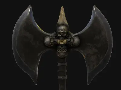 Stylized Weapon Axe  Low-poly 3D model