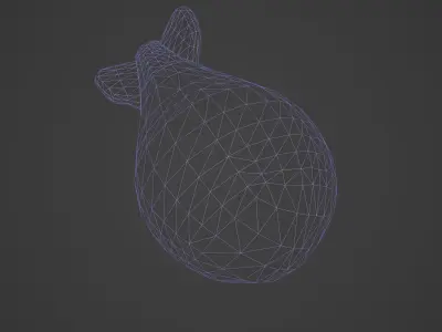 Nuclear Atom Bomb in Steampunk Style Low-poly 3D model