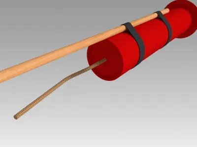 Firework Rocket 3D model purchase