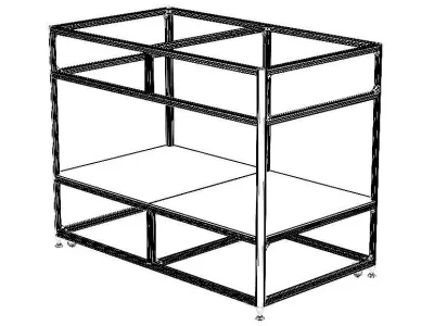 Aluminum Machine Structure - Large Size 3D model