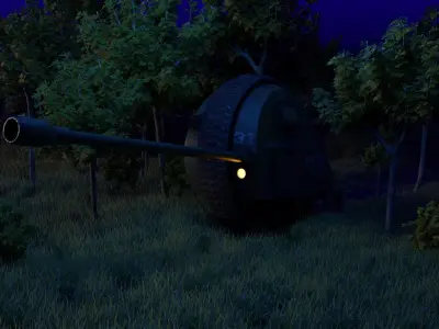 Game ready Sphere Tank 3D model